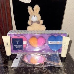 Roller Rabbit Heart Makeup Sponges, Jo Malone Hand Lotion, Flower Mirror, bunny